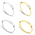 LINLINCHIC 20pcs/lot 100% Stainless Steel DIY Charm Bangle 50-65mm Jewelry Finding Expandable Adjustable Wire Bangles