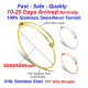 LINLINCHIC 20pcs/lot 100% Stainless Steel DIY Charm Bangle 50-65mm Jewelry Finding Expandable Adjustable Wire Bangles