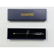 LYNOKI 2-in-1 Ballpoint Pen and Stylus, Medium Point and Smooth Writing Black Ink Pen with Pen Box, Black Metal Body, 1 pc, 0.7mm