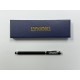 LYNOKI 2-in-1 Ballpoint Pen and Stylus, Medium Point and Smooth Writing Black Ink Pen with Pen Box, Black Metal Body, 1 pc, 0.7mm